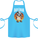 Babylorian Funny Baby Infant Toddler Parody Cotton Apron 100% Organic Turquoise