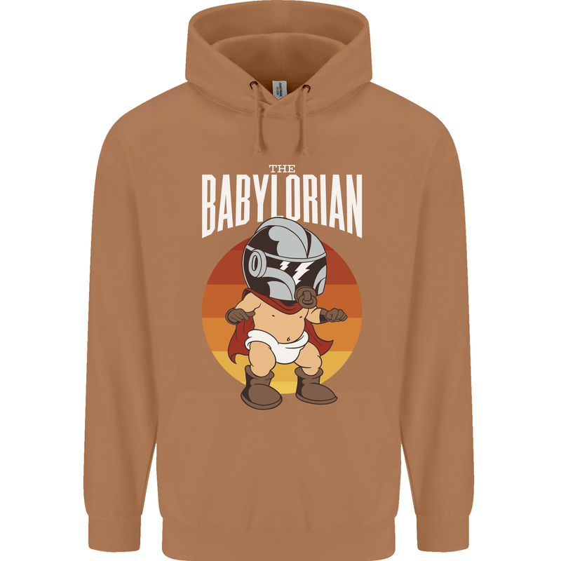 Babylorian Funny Baby Infant Toddler Parody Mens 80% Cotton Hoodie Caramel Latte