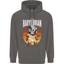 Babylorian Funny Baby Infant Toddler Parody Mens 80% Cotton Hoodie Charcoal