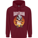 Babylorian Funny Baby Infant Toddler Parody Mens 80% Cotton Hoodie Maroon
