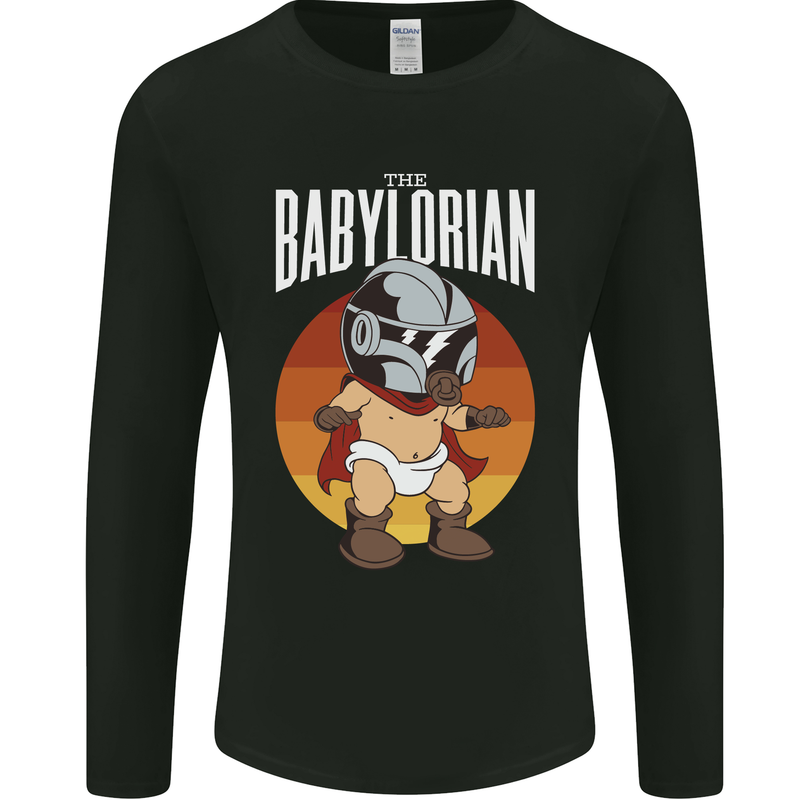 Babylorian Funny Baby Infant Toddler Parody Mens Long Sleeve T-Shirt Black