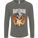 Babylorian Funny Baby Infant Toddler Parody Mens Long Sleeve T-Shirt Charcoal