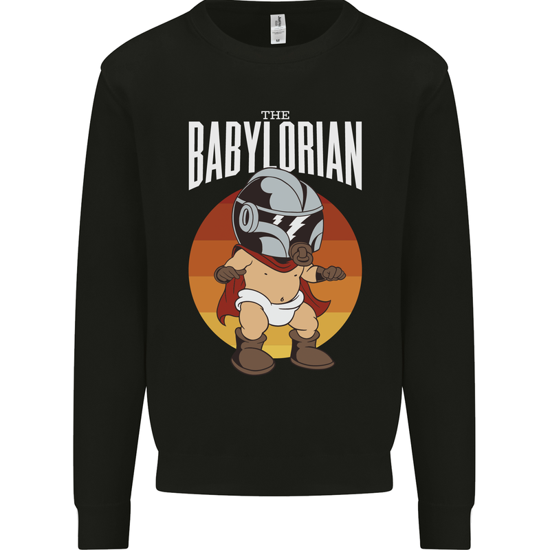 Babylorian Funny Baby Infant Toddler Parody Mens Sweatshirt Jumper Black