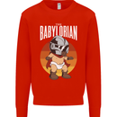Babylorian Funny Baby Infant Toddler Parody Mens Sweatshirt Jumper Bright Red