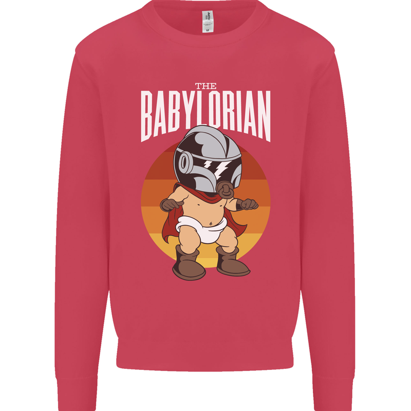 Babylorian Funny Baby Infant Toddler Parody Mens Sweatshirt Jumper Heliconia