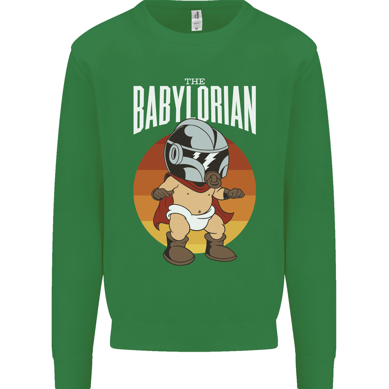 Babylorian Funny Baby Infant Toddler Parody Mens Sweatshirt Jumper Irish Green