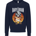 Babylorian Funny Baby Infant Toddler Parody Mens Sweatshirt Jumper Navy Blue