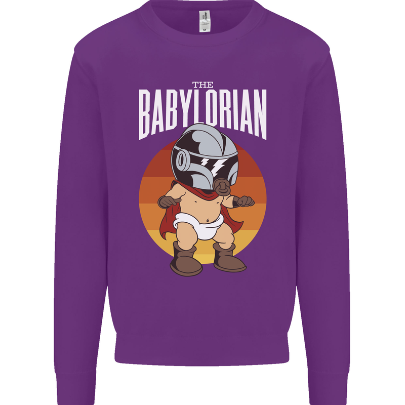 Babylorian Funny Baby Infant Toddler Parody Mens Sweatshirt Jumper Purple