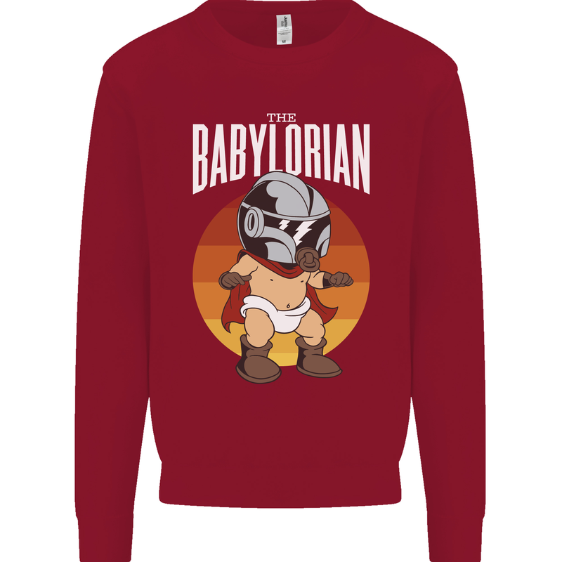 Babylorian Funny Baby Infant Toddler Parody Mens Sweatshirt Jumper Red