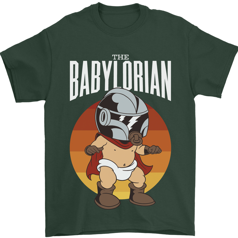 Babylorian Funny Baby Infant Toddler Parody Mens T-Shirt 100% Cotton Forest Green