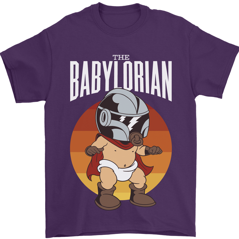 Babylorian Funny Baby Infant Toddler Parody Mens T-Shirt 100% Cotton Purple