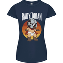 Babylorian Funny Baby Infant Toddler Parody Womens Petite Cut T-Shirt Navy Blue