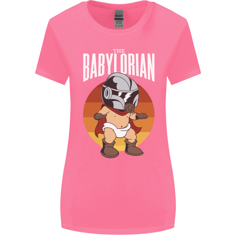 Babylorian Funny Baby Infant Toddler Parody Womens Wider Cut T-Shirt Azalea