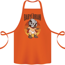 Babylorian Funny Baby Toddler Infant Parody Cotton Apron 100% Organic Orange