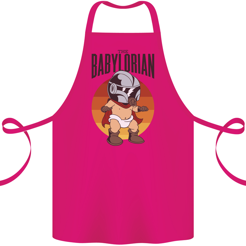 Babylorian Funny Baby Toddler Infant Parody Cotton Apron 100% Organic Pink