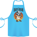 Babylorian Funny Baby Toddler Infant Parody Cotton Apron 100% Organic Turquoise
