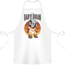 Babylorian Funny Baby Toddler Infant Parody Cotton Apron 100% Organic White