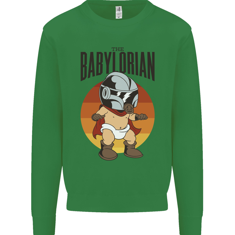Babylorian Funny Baby Toddler Infant Parody Kids Sweatshirt Jumper Irish Green