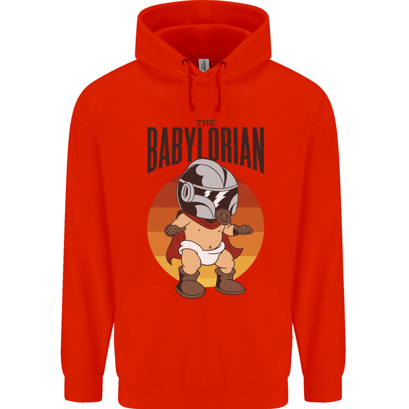 Babylorian Funny Baby Toddler Infant Parody Mens 80% Cotton Hoodie Bright Red