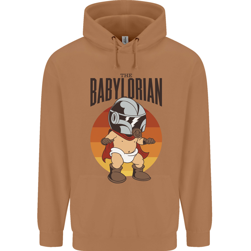 Babylorian Funny Baby Toddler Infant Parody Mens 80% Cotton Hoodie Caramel Latte
