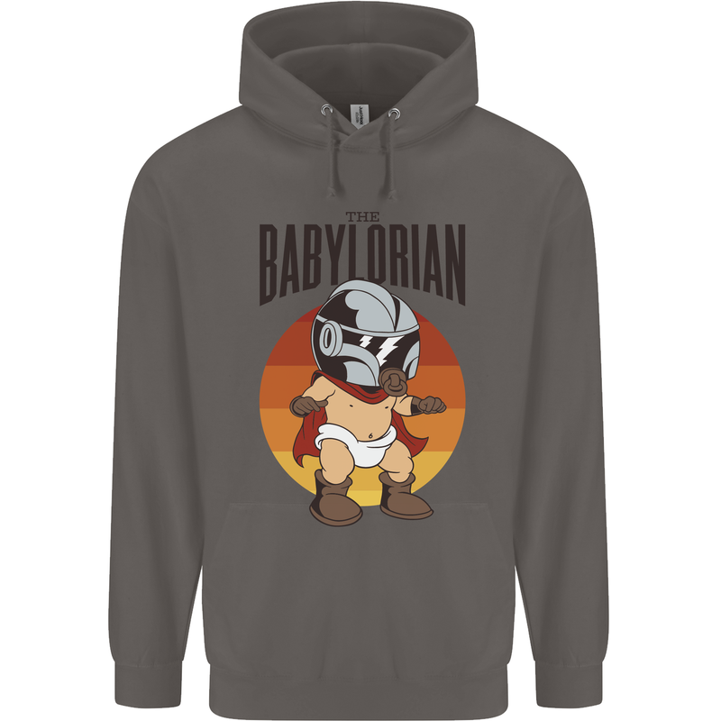 Babylorian Funny Baby Toddler Infant Parody Mens 80% Cotton Hoodie Charcoal