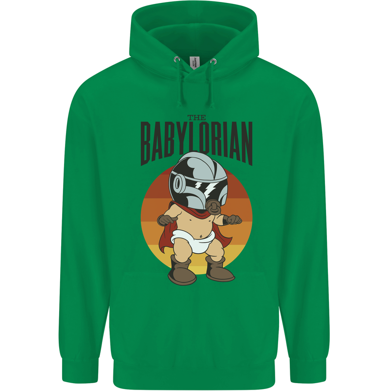 Babylorian Funny Baby Toddler Infant Parody Mens 80% Cotton Hoodie Irish Green