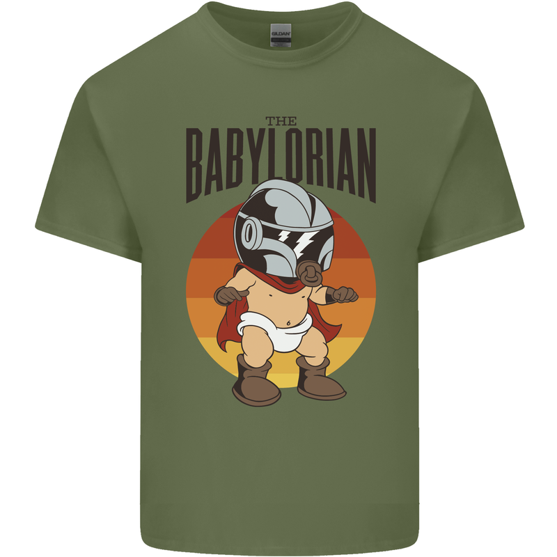 Babylorian Funny Baby Toddler Infant Parody Mens Cotton T-Shirt Tee Top Military Green