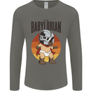 Babylorian Funny Baby Toddler Infant Parody Mens Long Sleeve T-Shirt Charcoal