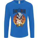 Babylorian Funny Baby Toddler Infant Parody Mens Long Sleeve T-Shirt Royal Blue