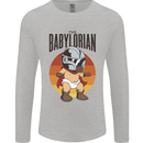 Babylorian Funny Baby Toddler Infant Parody Mens Long Sleeve T-Shirt Sports Grey