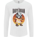 Babylorian Funny Baby Toddler Infant Parody Mens Long Sleeve T-Shirt White