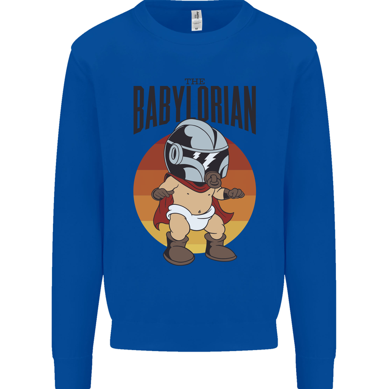 Babylorian Funny Baby Toddler Infant Parody Mens Sweatshirt Jumper Royal Blue