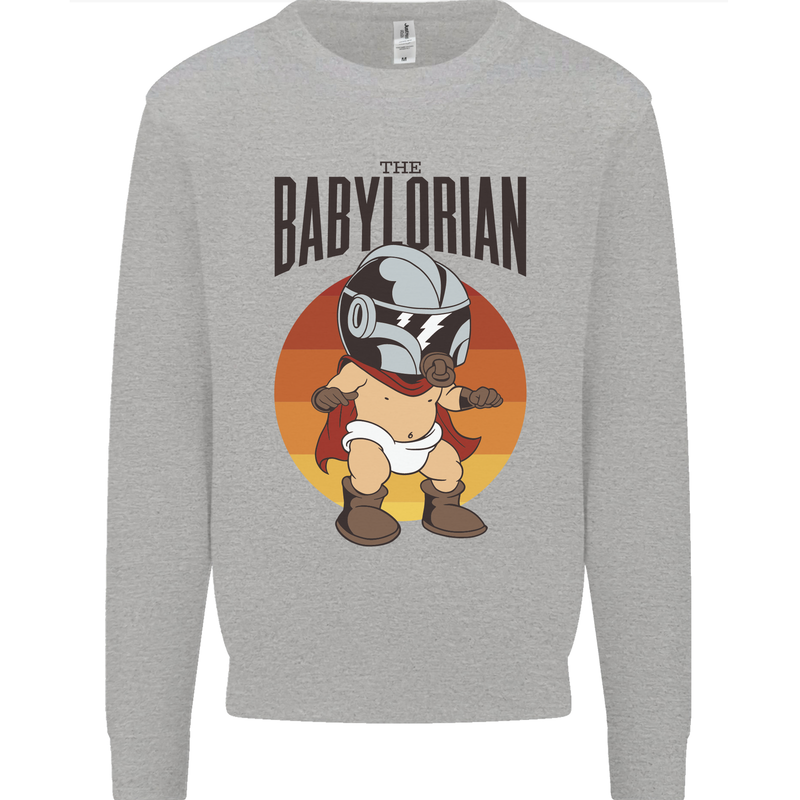 Babylorian Funny Baby Toddler Infant Parody Mens Sweatshirt Jumper Sports Grey
