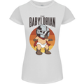 Babylorian Funny Baby Toddler Infant Parody Womens Petite Cut T-Shirt White