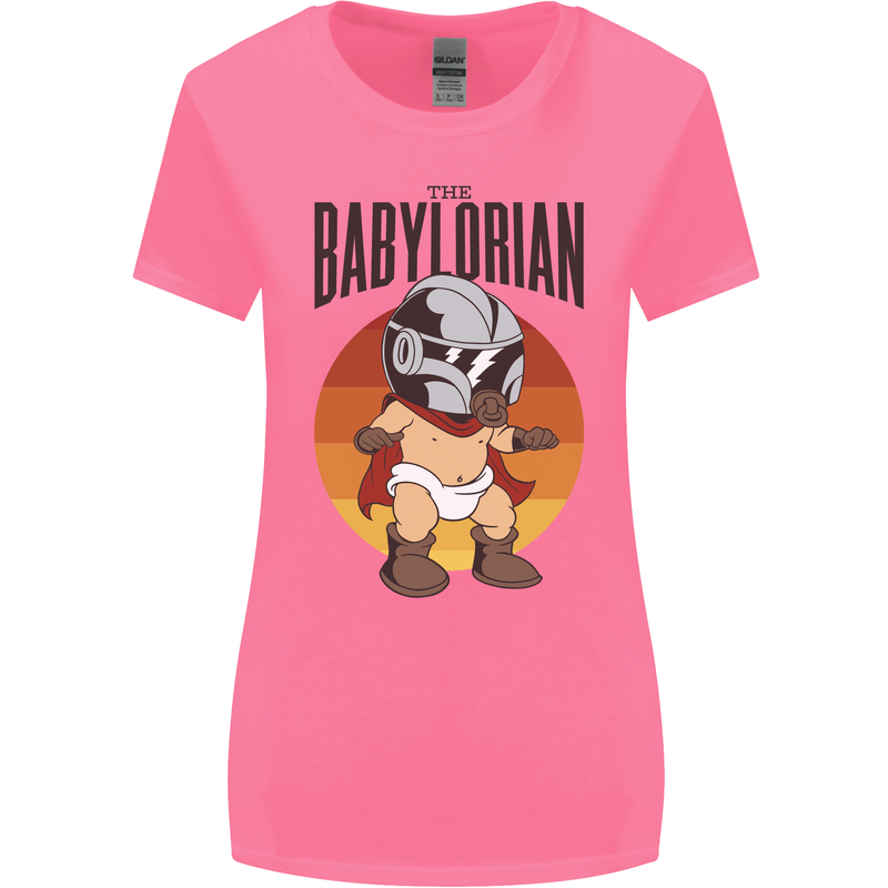 Babylorian Funny Baby Toddler Infant Parody Womens Wider Cut T-Shirt Azalea