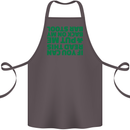 Back on My Bar Stool St. Patrick's Day Cotton Apron 100% Organic Dark Grey