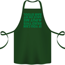 Back on My Bar Stool St. Patrick's Day Cotton Apron 100% Organic Forest Green
