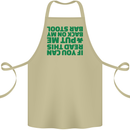 Back on My Bar Stool St. Patrick's Day Cotton Apron 100% Organic Khaki