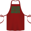 Back on My Bar Stool St. Patrick's Day Cotton Apron 100% Organic Maroon
