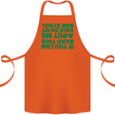Back on My Bar Stool St. Patrick's Day Cotton Apron 100% Organic Orange