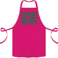 Back on My Bar Stool St. Patrick's Day Cotton Apron 100% Organic Pink