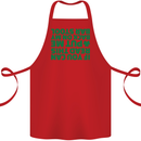 Back on My Bar Stool St. Patrick's Day Cotton Apron 100% Organic Red