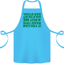 Back on My Bar Stool St. Patrick's Day Cotton Apron 100% Organic Turquoise