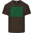 Back on My Bar Stool St. Patrick's Day Mens Cotton T-Shirt Tee Top Dark Chocolate