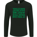 Back on My Bar Stool St. Patrick's Day Mens Long Sleeve T-Shirt Black
