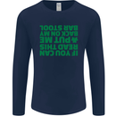 Back on My Bar Stool St. Patrick's Day Mens Long Sleeve T-Shirt Navy Blue