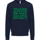 Back on My Bar Stool St. Patrick's Day Mens Sweatshirt Jumper Navy Blue