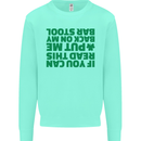 Back on My Bar Stool St. Patrick's Day Mens Sweatshirt Jumper Peppermint