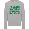 Back on My Bar Stool St. Patrick's Day Mens Sweatshirt Jumper Sports Grey
