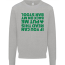 Back on My Bar Stool St. Patrick's Day Mens Sweatshirt Jumper Sports Grey